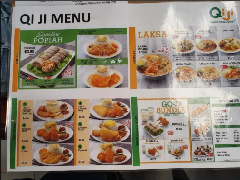 QIJI MENU SINGAPORE