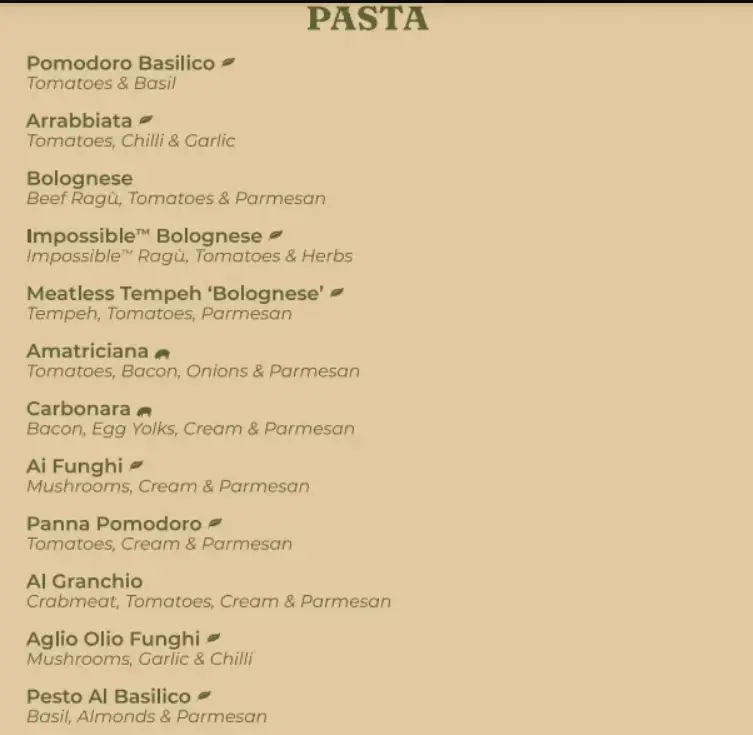 DA PAOLO GASTRONOMIA MENU SINGAPORE